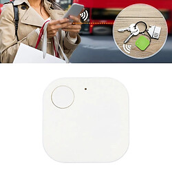 Wewoo Portable Mini Carré Anti Dispositif Perdu Smart Bluetooth À Distance Anti-Vol Alarme Porte-clés Blanc