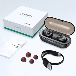 Acheter Universal IP010-A TWS sans fil bluetooth 5.0 casque mini portable léger double oreille d'appel avec boîtier de charge