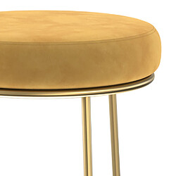 Avis Rendez Vous Deco Tabouret de bar mi-hauteur Kendal en velours jaune curry 63 cm (lot de 2)