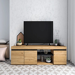 Avis SKRAUT HOME Set Naturale Buffet-Meuble TV 160cm couleur Chêne Nordique/Noir