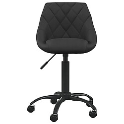 vidaXL Chaise de bureau Noir Velours