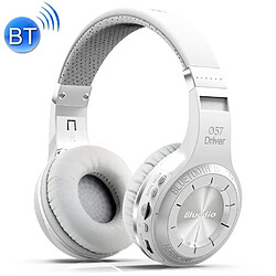 Wewoo Oreillette Bluetooth blanc pour iPhone, Samsung, , Xiaomi, HTC et autres Smartphones, Tous les Périphériques Audio Carte Radio FM, Turbine Sans Fil 4.1 Casque Stéréo avec Micro & Micro SD Fente