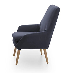 Acheter Autrement Talamo Italia Fauteuil design Salina, Fauteuil relax moderne, Fabriqué en Italie, en tissu rembourré, Couleur Bleu, Cm: 80x70h95