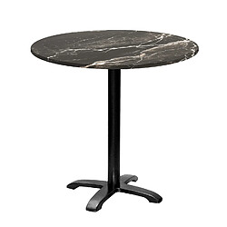 Restootab Table ronde Ø80cm - modèle Bazila marbre royal