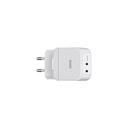 Chargeur QDOS PowerCube Double USB Type C 45W Blanc 