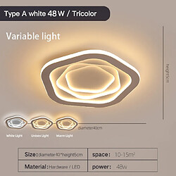 Acheter Universal Plafonnier LED de 40 cm moderne pour la chambre à coucher 48W éclairage intérieur Lumière LED sans étape tailleur pour salon, salle à manger, hall, cuisine Lumière