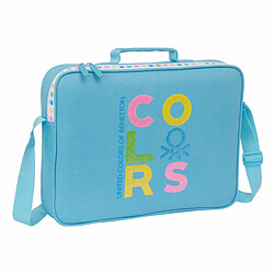 Cartable d'école Benetton Spring Bleu ciel 38 x 28 x 6 cm 