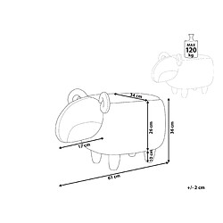 Avis Beliani Tabouret enfant en tissu peluche blanc LAMB