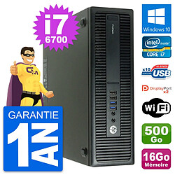 PC HP ProDesk 600 G2 SFF Intel i7-6700 RAM 16Go Disque Dur 500Go Windows 10 Wifi - Occasion