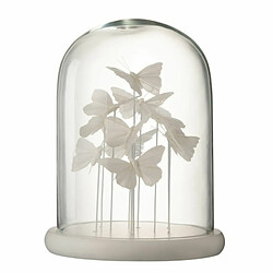 Paris Prix Cloche Décorative Design Papillons 30cm Blanc 