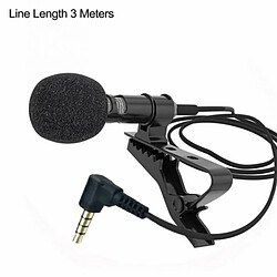 3.5Mm Lavalier Microphone Vocal Stand Clip Cravate Audio Vidéo Revers Microphone 1.5M Coude