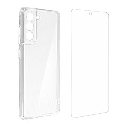 Coque Samsung Galaxy S21 FE et Film Écran Verre Trempé 9H 4Smarts Transparent