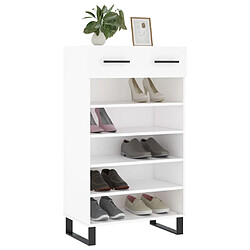 Avis Maison Chic Armoire à Chaussures,Meuble de Rangement à Chaussures blanc 60x35x105 cm bois d'ingénierie -MN53617