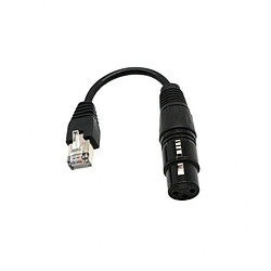 XLR 3 Pin Femêlle À RJ45 Mâle Convertisseur Câble 2x XLR à RJ45, 3 Femelle à La Connexion Réseau Ethernet