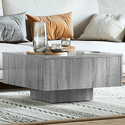 vidaXL Table basse Sonoma gris 60x60x31,5 cm Bois d'ingénierie 