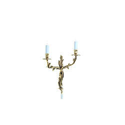 Lumière Applique murale Louis Laiton poli 2 ampoules 49cm