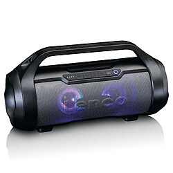 Lenco Enceinte Bluetooth® étanche avec radio FM, lecteur USB/SD et effets lumineux SPR-070BK Noir