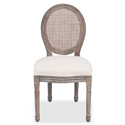 Avis Maison Chic Lot de 2 Chaises à manger | Chaise de salle à manger cuisine crème tissu -GKD15145