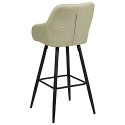 Beliani Tabouret de bar Set de 2 Tissu Vert clair DARIEN pas cher