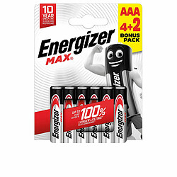 Piles Alcalines LR03 Energizer Max (6 Unités)