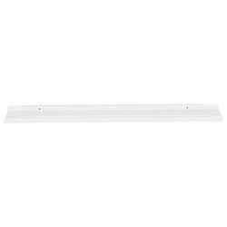 Acheter Maison Chic Lot de 2 Étagères murales,Étagère Rangement flottate Blanc brillant 115x9x3 cm -MN31377