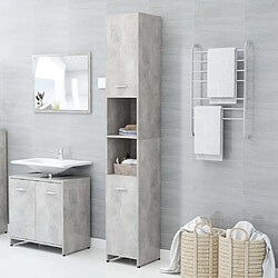 vidaXL Armoire de salle de bain Gris béton Bois d'ingénierie 