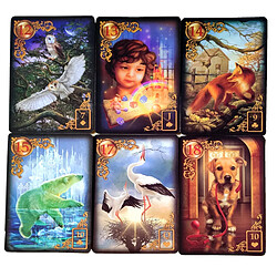 Avis Universal Cartes Fortunes Mystérieuses Jeux de Tarot Divination Destin Licorne Cartes | Jeux de Cartes(Violet)