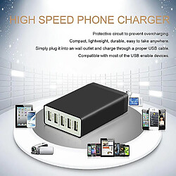 Universal 5V 8A 5 Chargeur USB Chargeur haute vitesse Chargeur de téléphone smartphone Socket Us Pild