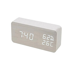 Réveil Horloge LED Cool Motif populaire Night Light Color Clock - blanc