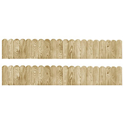 vidaXL Rouleaux de bordure 2 pcs 120 cm Bois de pin imprégné