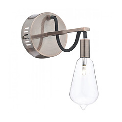 Luminaire Center Applique murale Scroll cuivre antique et verre 1 ampoule Coloris : cuivre antique Coloris 2 : verre Profondeur en Cm : 23 Hauteur en Cm : 23.5 Largeur en Cm : 11 Poids en Kilo : 0.395 Type d'ampoule : G4 Nomb