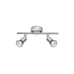 NOVA LUCE Plafonnier BASE Nickel Satiné LED GU10 2x5 W