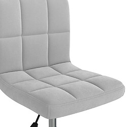 Avis vidaXL Chaise pivotante de salle à manger Gris clair Velours