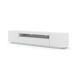 FURNLUX Table de télévision AURA 200x37x42 AUCUNE LED Blanc