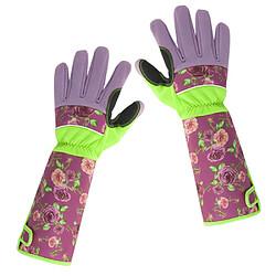 BESTA Gants de jardinage à manches longues Élagage Gants de jardin anti-épines avec protection extra longue de l'avant-bras pour jardinier résistant à la perforation