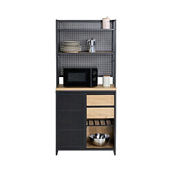 Acheter Time Buffet haut 180 cm BOSTON noir chêne