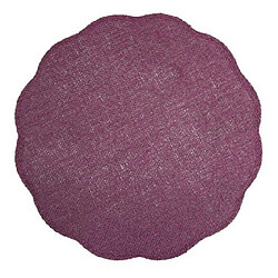 Decorline Set de table - D 38 cm - Fibre papier - Fleur - Prune