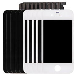 Wewoo Pour iPhone 4S LCD + blanc Frame + Touch Pad Assemblage de numériseur 5 PCS Noir + 5 PCS pièce détachée 3 en 1