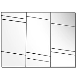 Grand miroir mural décoratif rectangulaire design 96 x 72 cm