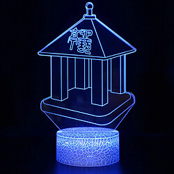 Universal Lumière de nuit à LED 3D, décoration de bureau en 16 couleurs, lumière de nuit lointaine à toucher USB, meilleur cadeau d'anniversaire de Noël pour les garçons, les filles, les enfants(Coloré)