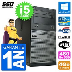 PC Tour Dell OptiPlex 390 MT Core i5-2400 RAM 4Go SSD 480Go HDMI Windows 10 Wifi · Occasion 