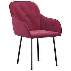 Avis Maison Chic Lot de 2 Chaises à manger | Chaise de salle à manger cuisine Rouge bordeaux Velours -GKD68179