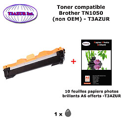 TN1050 - Toner compatible Brother DCP-1510 , DCP 1510 , DCP-1512A , DCP 1512A +10 papiers photos A6 brillantes -T3AZUR