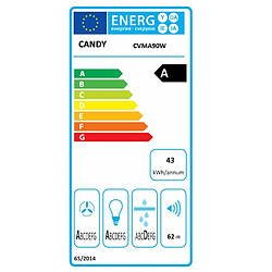 Hotte décorative inclinée 90cm 502m3/h blanc - CVMA90W - CANDY