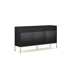 Vivaldi Commode MAGGIORE 3D3S Noir/Dore/Dore