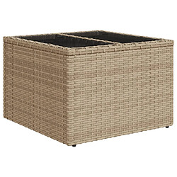 Avis vidaXL Salon de jardin avec coussins 7 pcs beige résine tressée