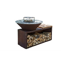 GRILL CHIC PACK PRINTEMPS Braséro barbecue Le Traditionnel Ø 103 cm en acier corten