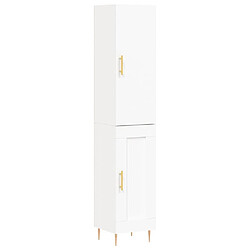 vidaXL Buffet haut Blanc 34,5x34x180 cm Bois d'ingénierie