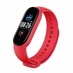 Riffi Bracelet intelligent MyTime MT6 IP67 avec moniteur de fréquence cardiaque et de pression artérielle/social/sommeil rouge 