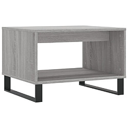 vidaXL Table basse sonoma gris 60x50x40 cm bois d'ingénierie